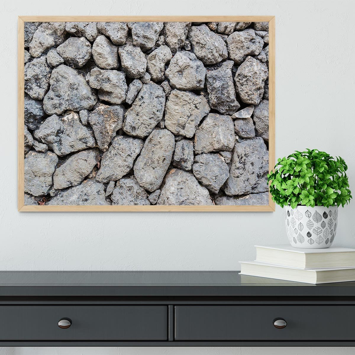 Rock wall texture Framed Print - Canvas Art Rocks - 4