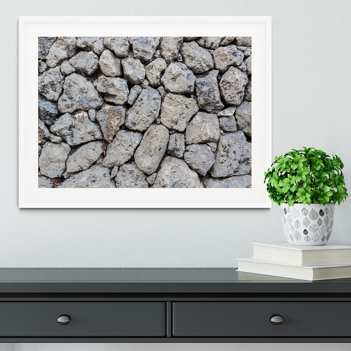 Rock wall texture Framed Print - Canvas Art Rocks - 5