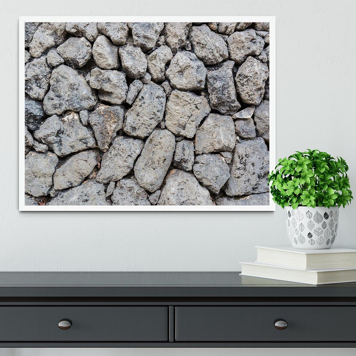 Rock wall texture Framed Print - Canvas Art Rocks -6