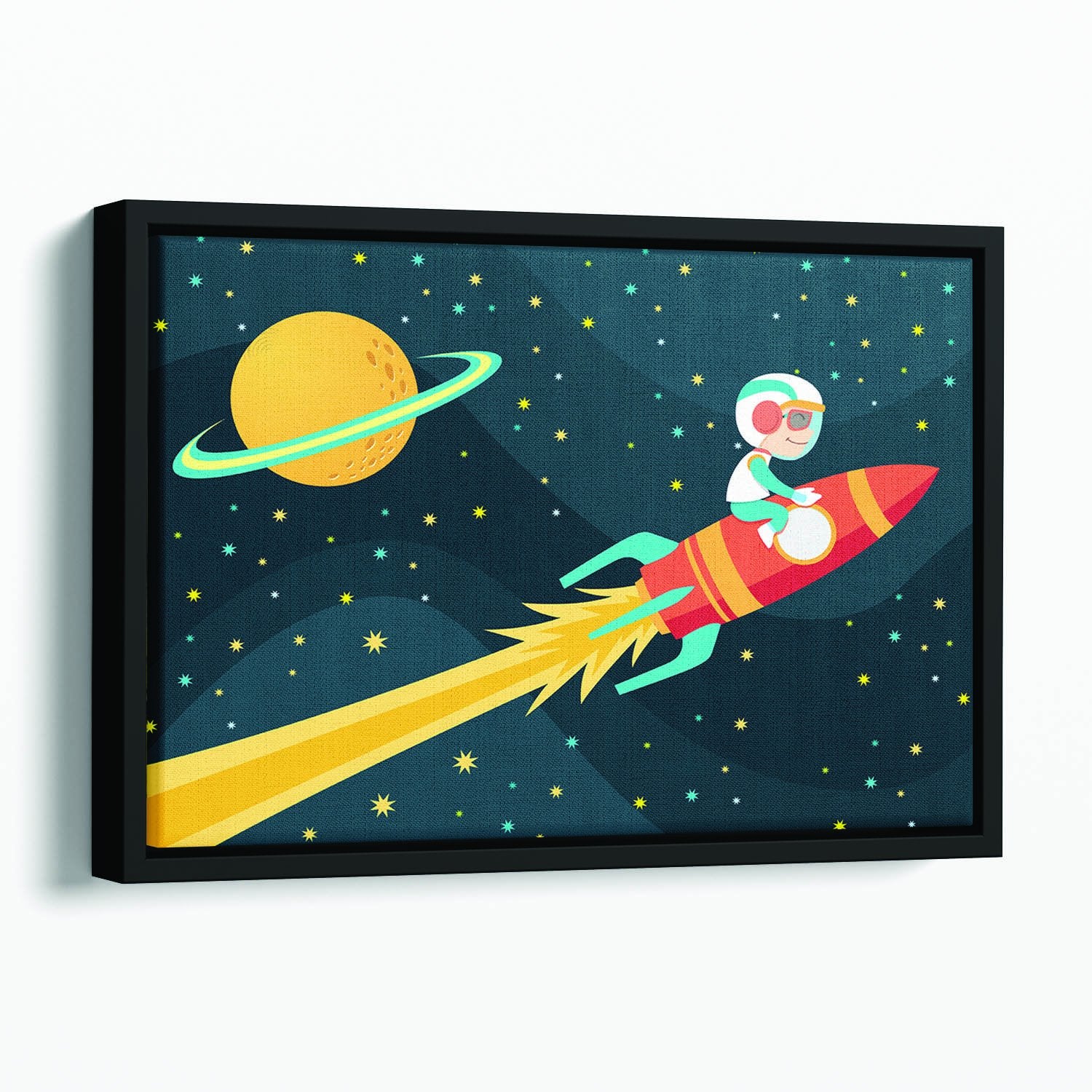 Rocket Boy Floating Framed Canvas