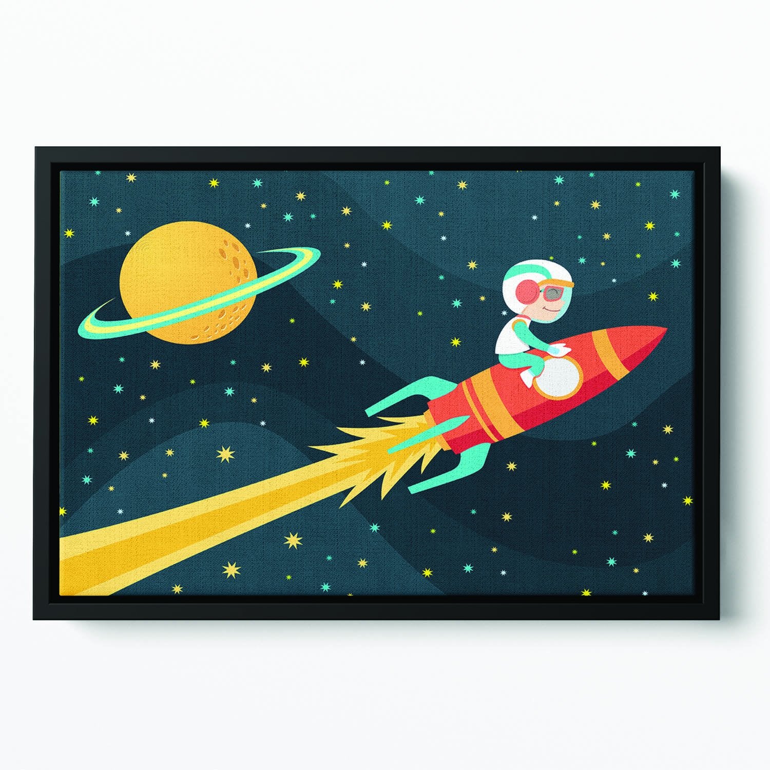 Rocket Boy Floating Framed Canvas