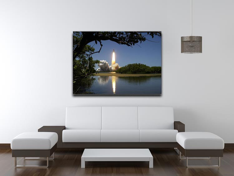 Rocket Over Lake Print - Canvas Art Rocks - 4