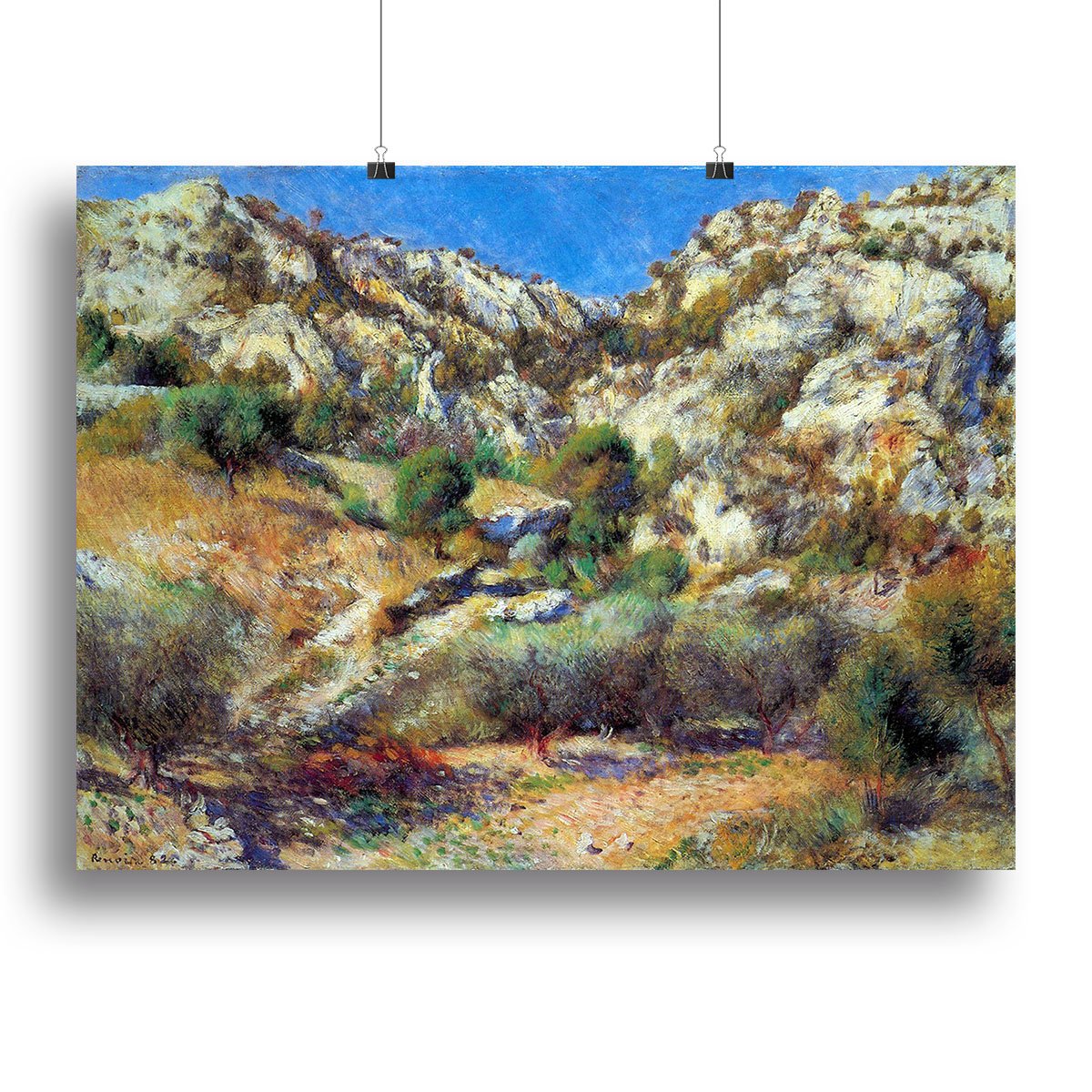 Rocks at LEstage by Renoir Canvas Print or Poster