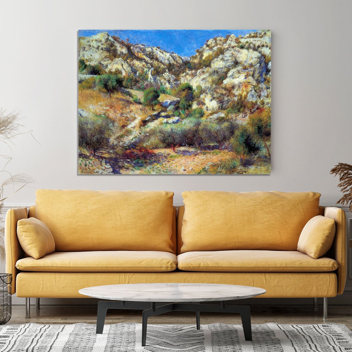Rocks at LEstage by Renoir Canvas Print or Poster