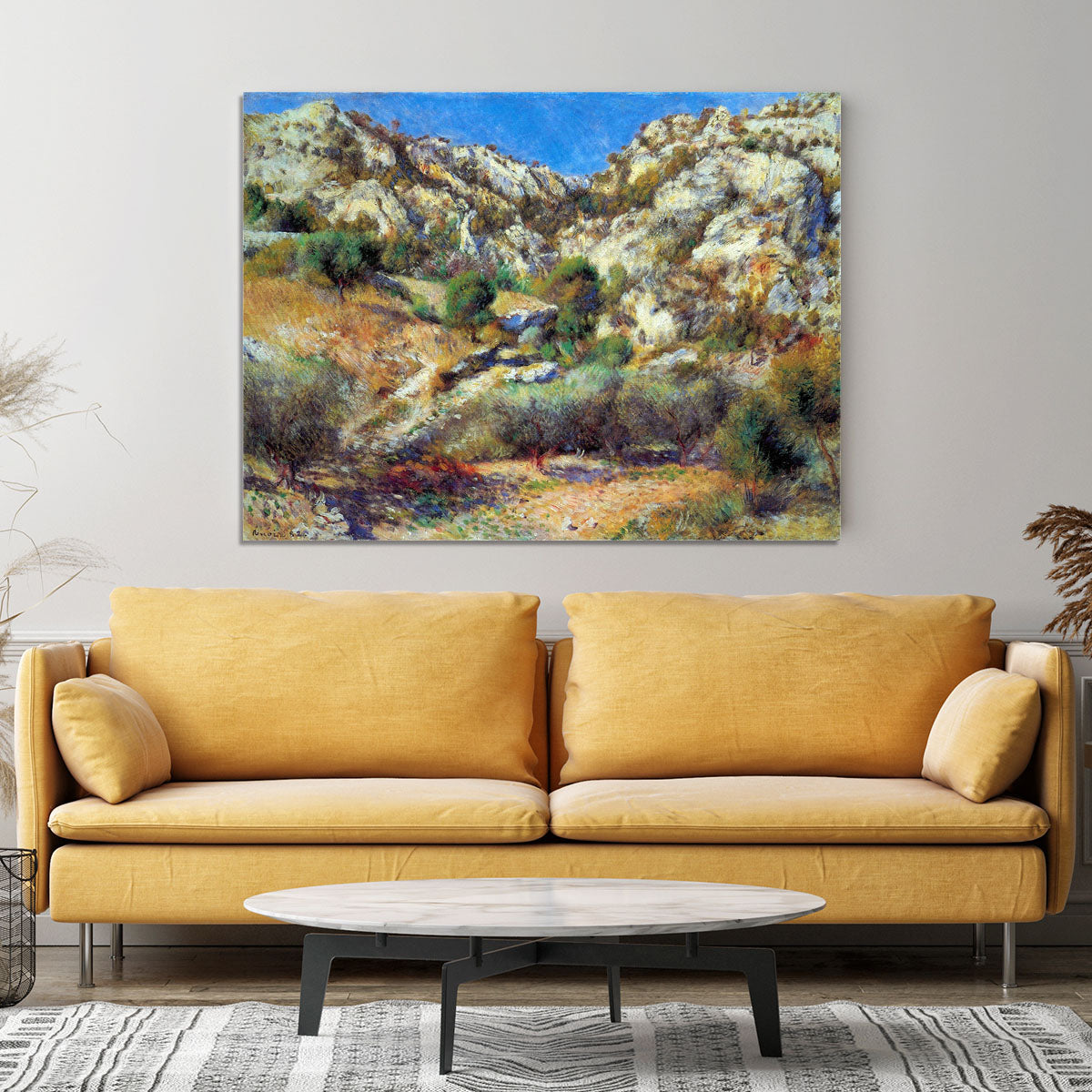 Rocks at LEstage by Renoir Canvas Print or Poster - Canvas Art Rocks - 4