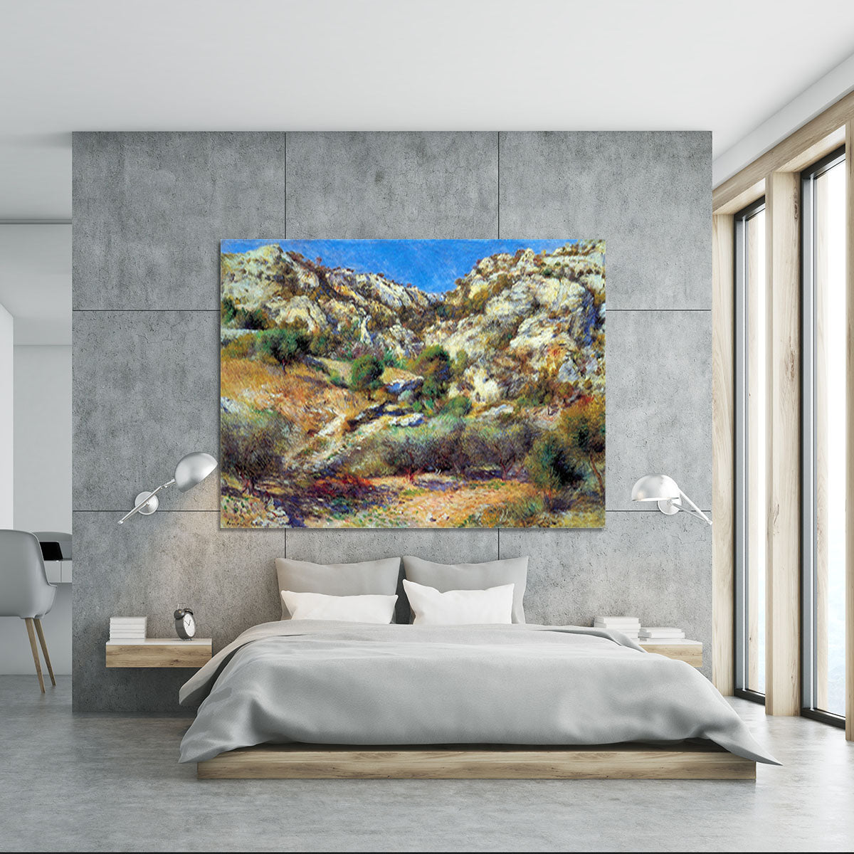 Rocks at LEstage by Renoir Canvas Print or Poster