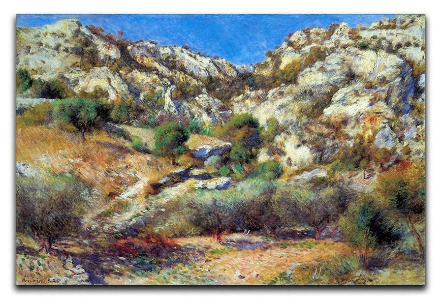 Rocks at LEstage by Renoir Canvas Print or Poster  - Canvas Art Rocks - 1