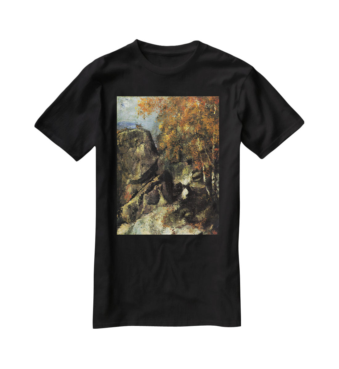 Rocks in Fountanbleu Forest by Cezanne T-Shirt - Canvas Art Rocks - 1
