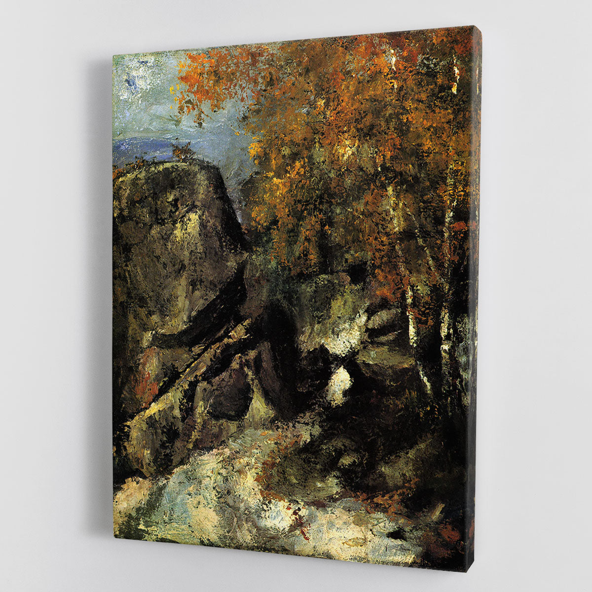 Rocks in Fountanbleu Forest by Cezanne Canvas Print or Poster - Canvas Art Rocks - 1