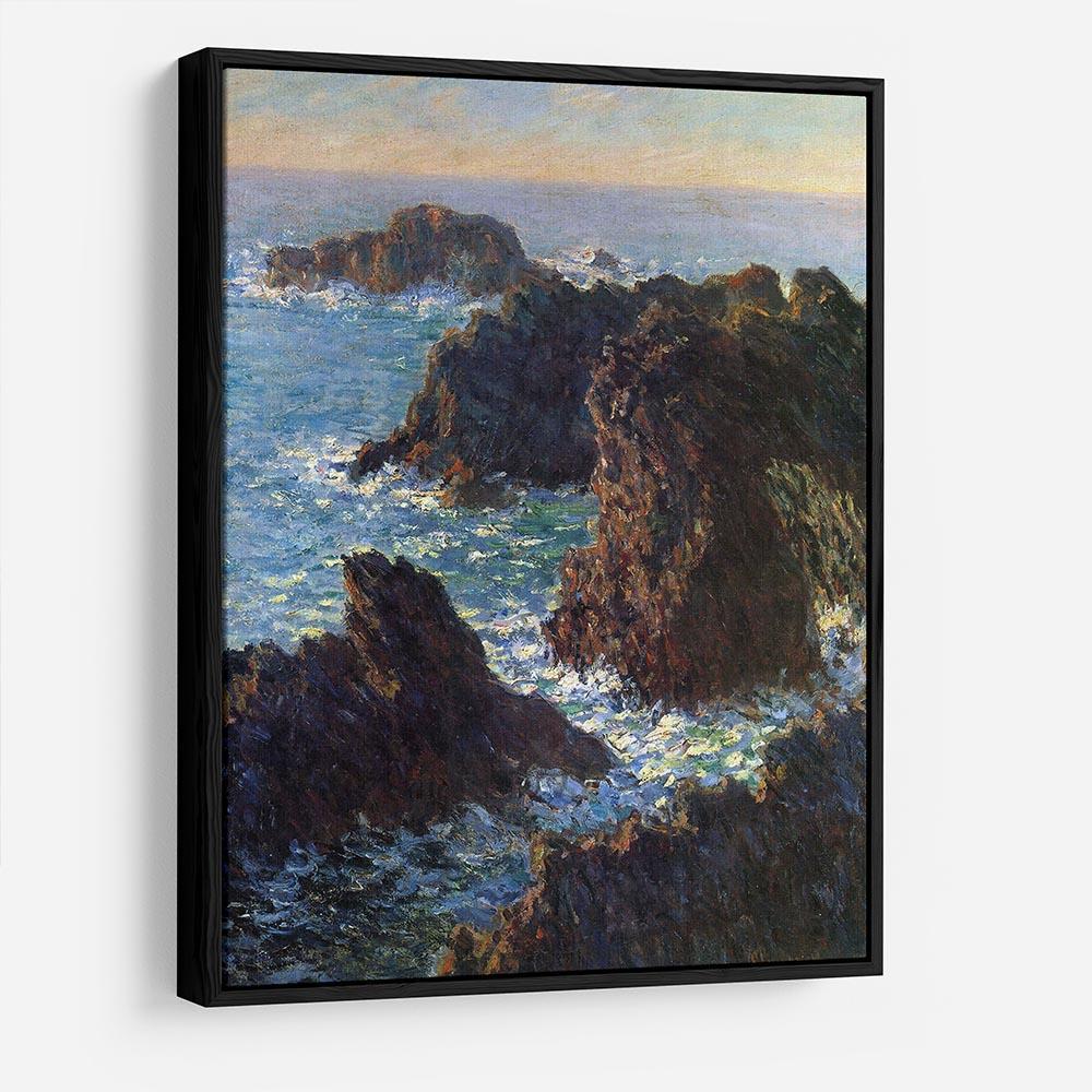 Rocky peaks at the Belle Ile by Monet HD Metal Print