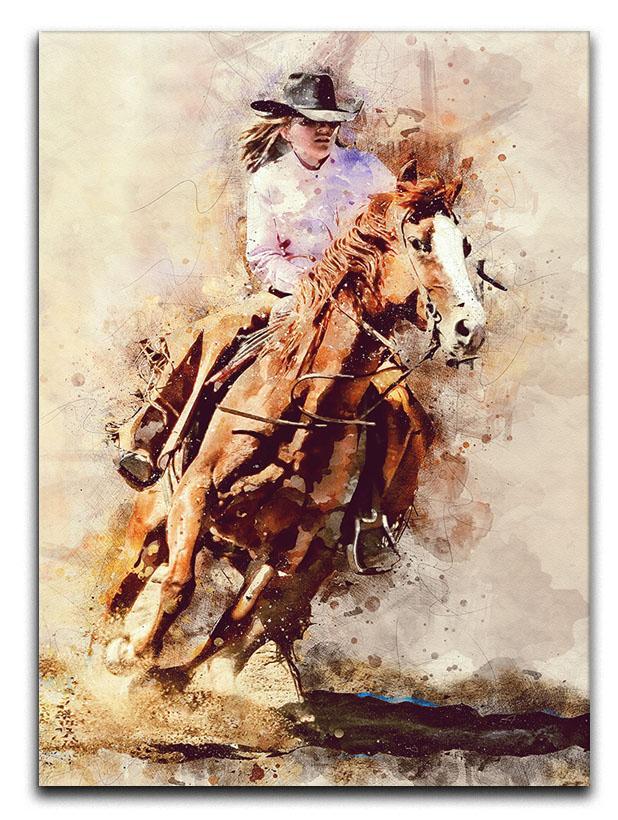 Rodeo Painting Canvas Print or Poster  - Canvas Art Rocks - 1