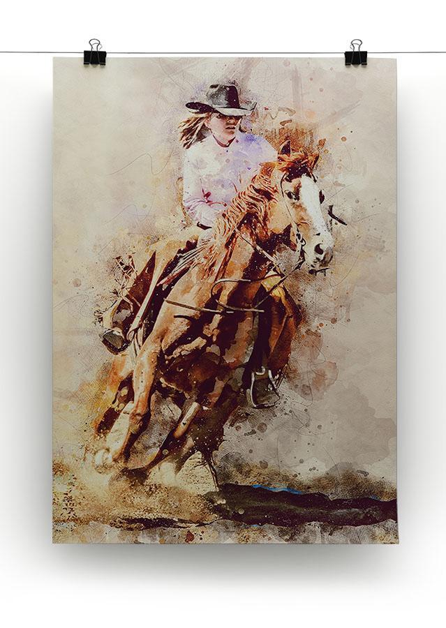 Rodeo Painting Canvas Print or Poster - Canvas Art Rocks - 2