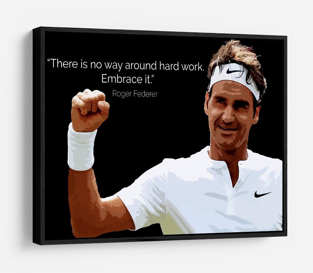 Roger Federer Hard Work HD Metal Print