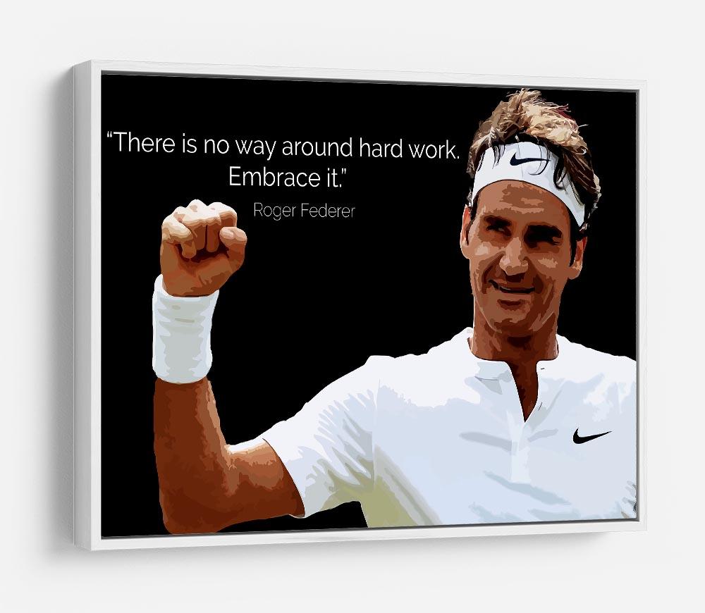 Roger Federer Hard Work HD Metal Print