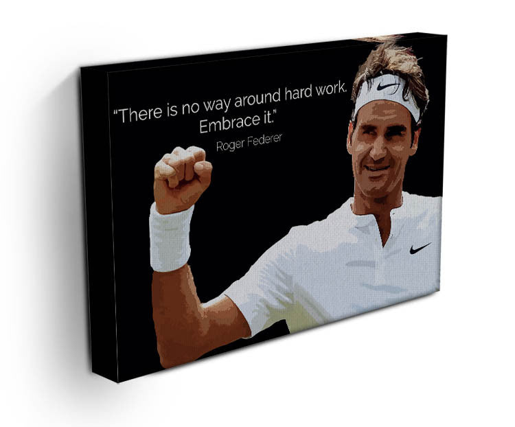 Roger Federer Hard Work Canvas Print & Poster - US Canvas Art Rocks