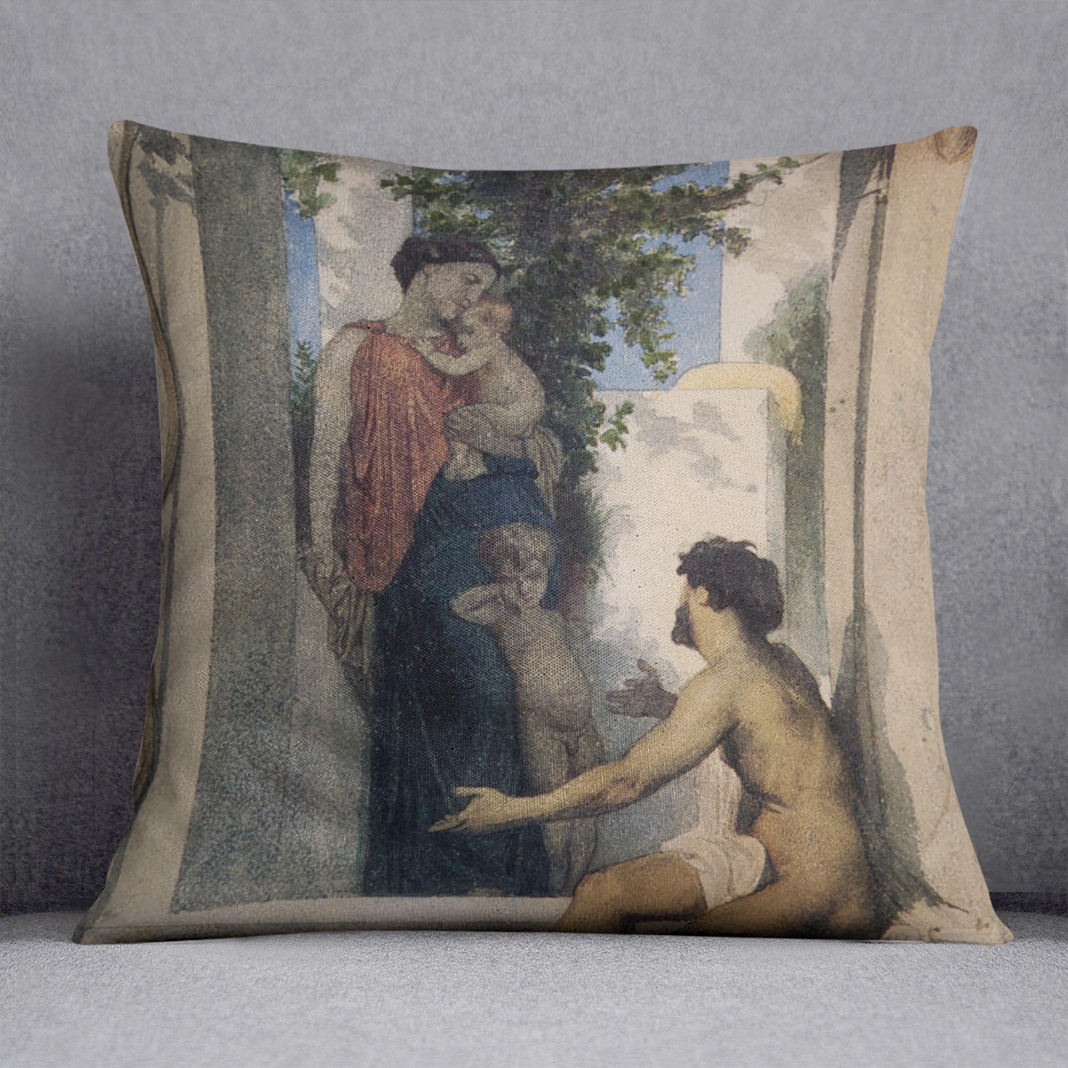 Roman Charity Unknown By Bouguereau Throw Pillow