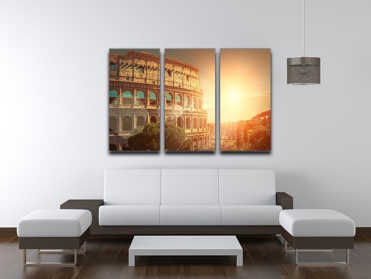 Roman Coliseum 3 Split Panel Canvas Print - Canvas Art Rocks - 3