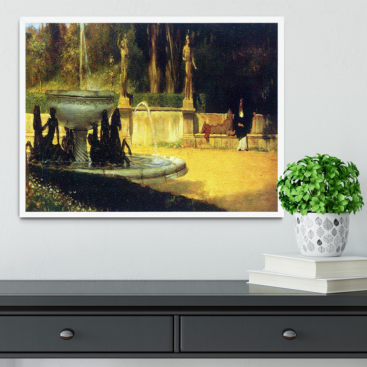 Roman Garden by Alma Tadema Framed Print - Canvas Art Rocks -6