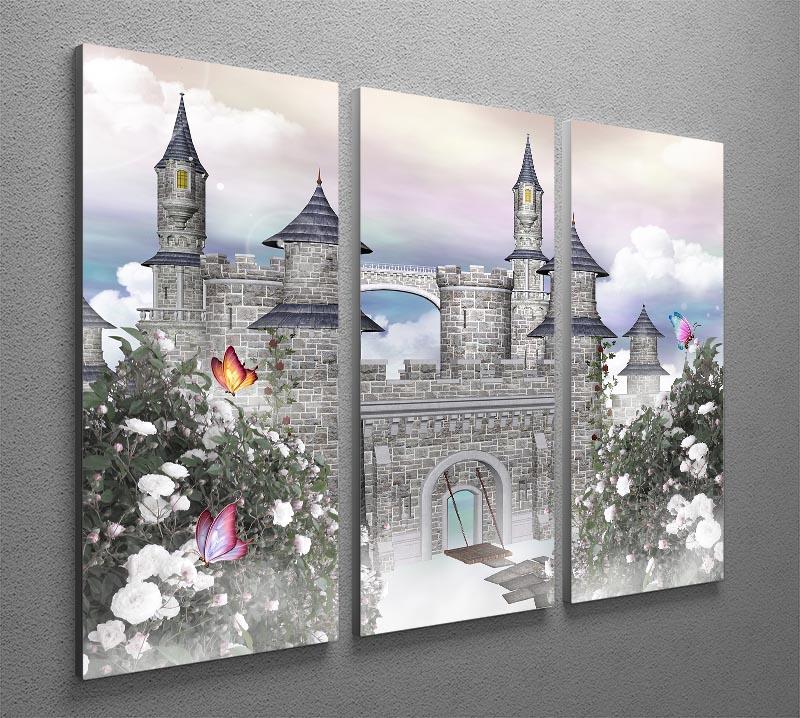 Romantic castle 3 Split Panel Canvas Print - Canvas Art Rocks - 2