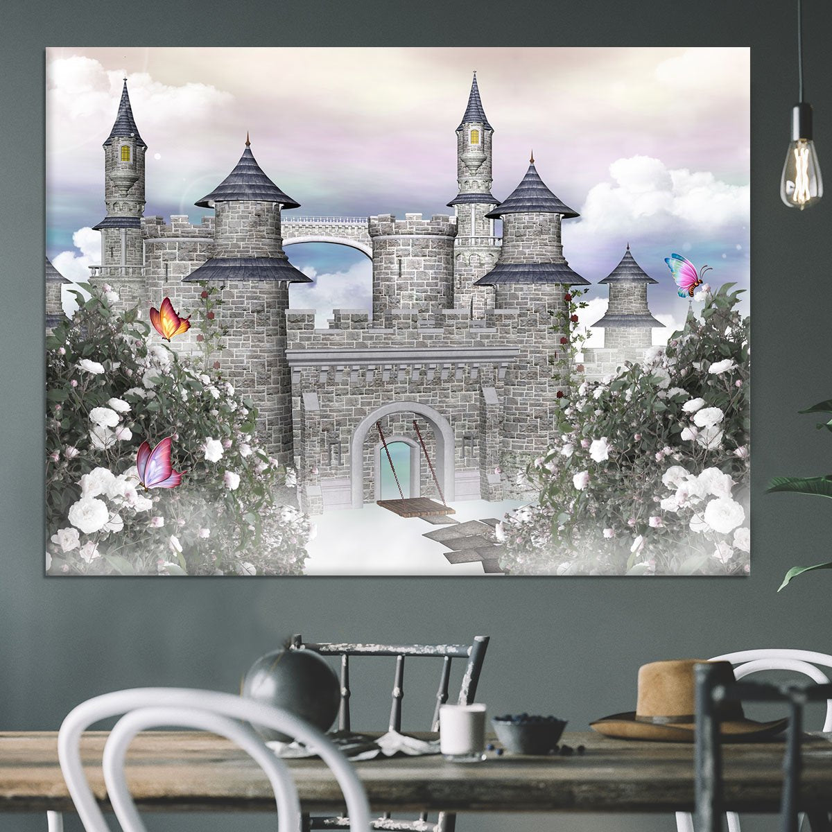 Romantic castle Canvas Print or Poster