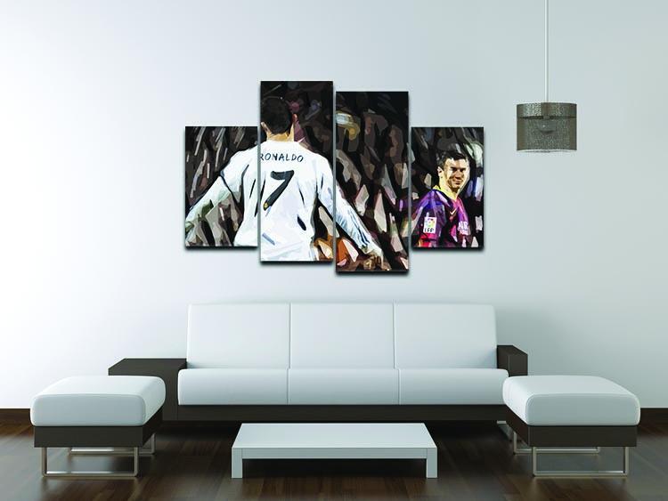 Ronaldo Vs Messi 4 Split Panel Canvas - Canvas Art Rocks - 3