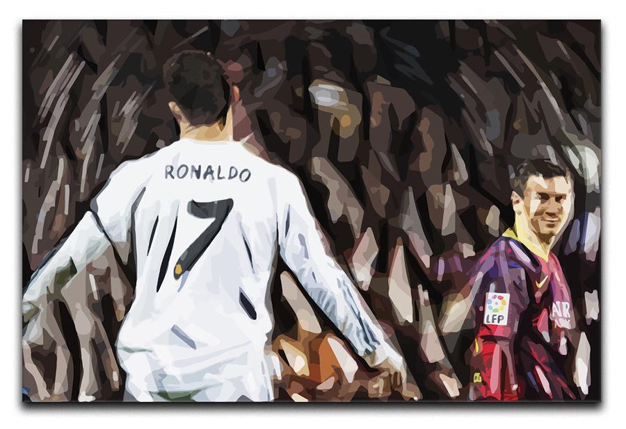 Ronaldo Vs Messi Print - Canvas Art Rocks - 1