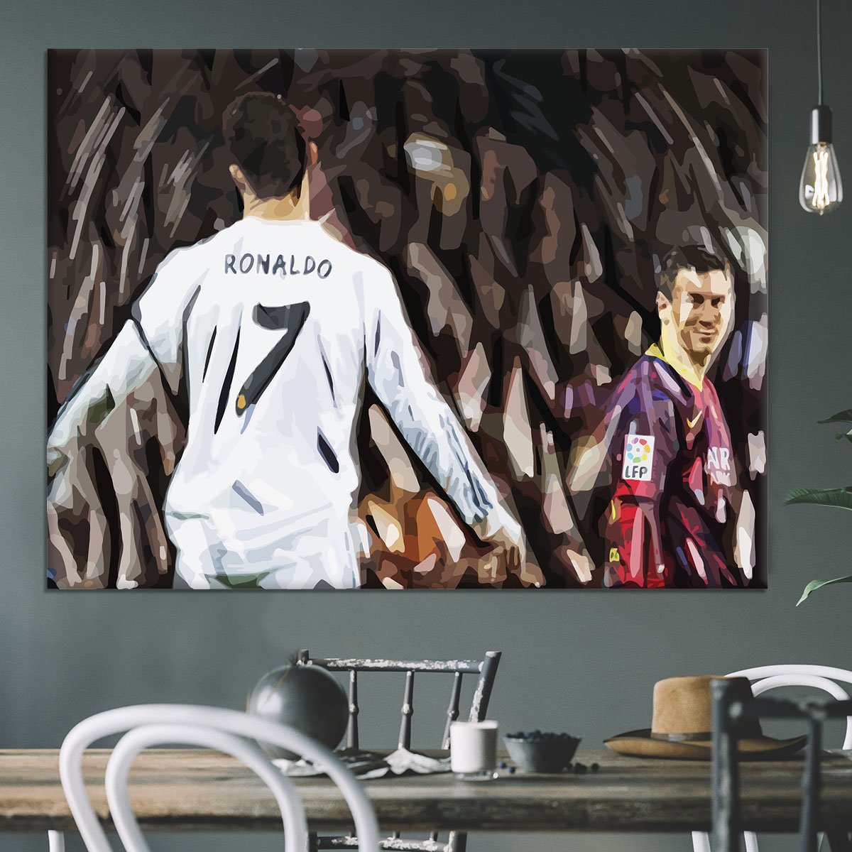 Ronaldo Vs Messi Canvas Print or Poster