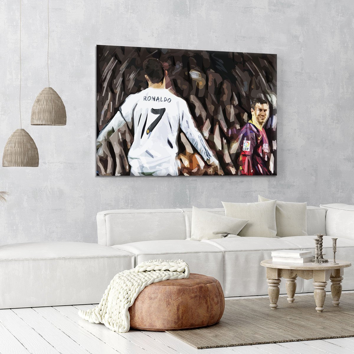 Ronaldo Vs Messi Canvas Print or Poster