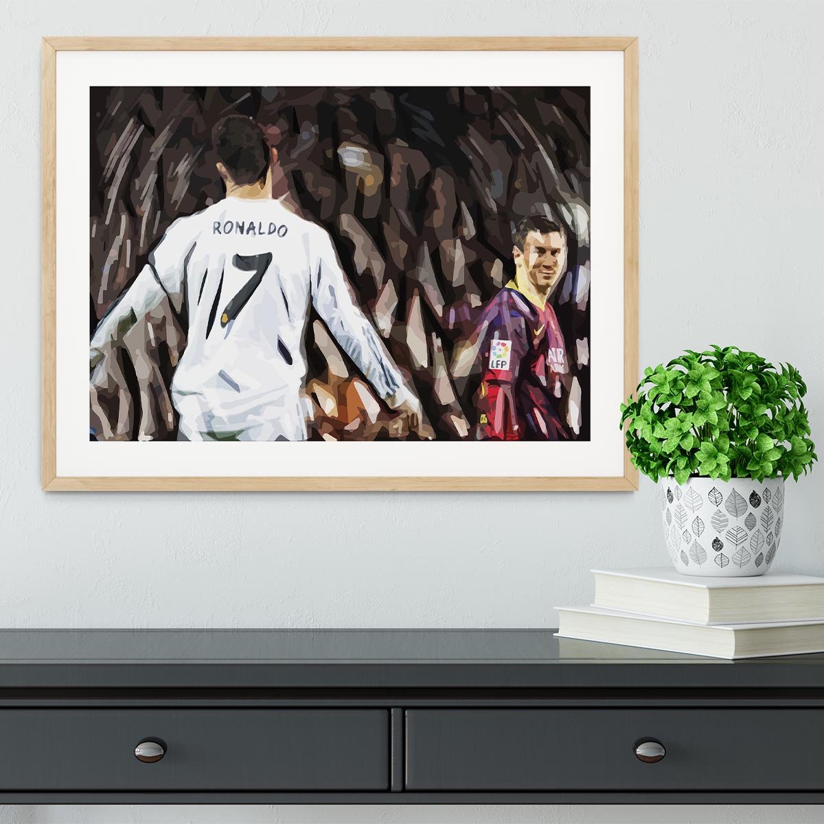 Ronaldo Vs Messi Framed Print - Canvas Art Rocks - 3