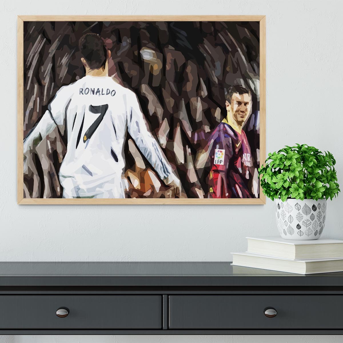 Ronaldo Vs Messi Framed Print - Canvas Art Rocks - 4