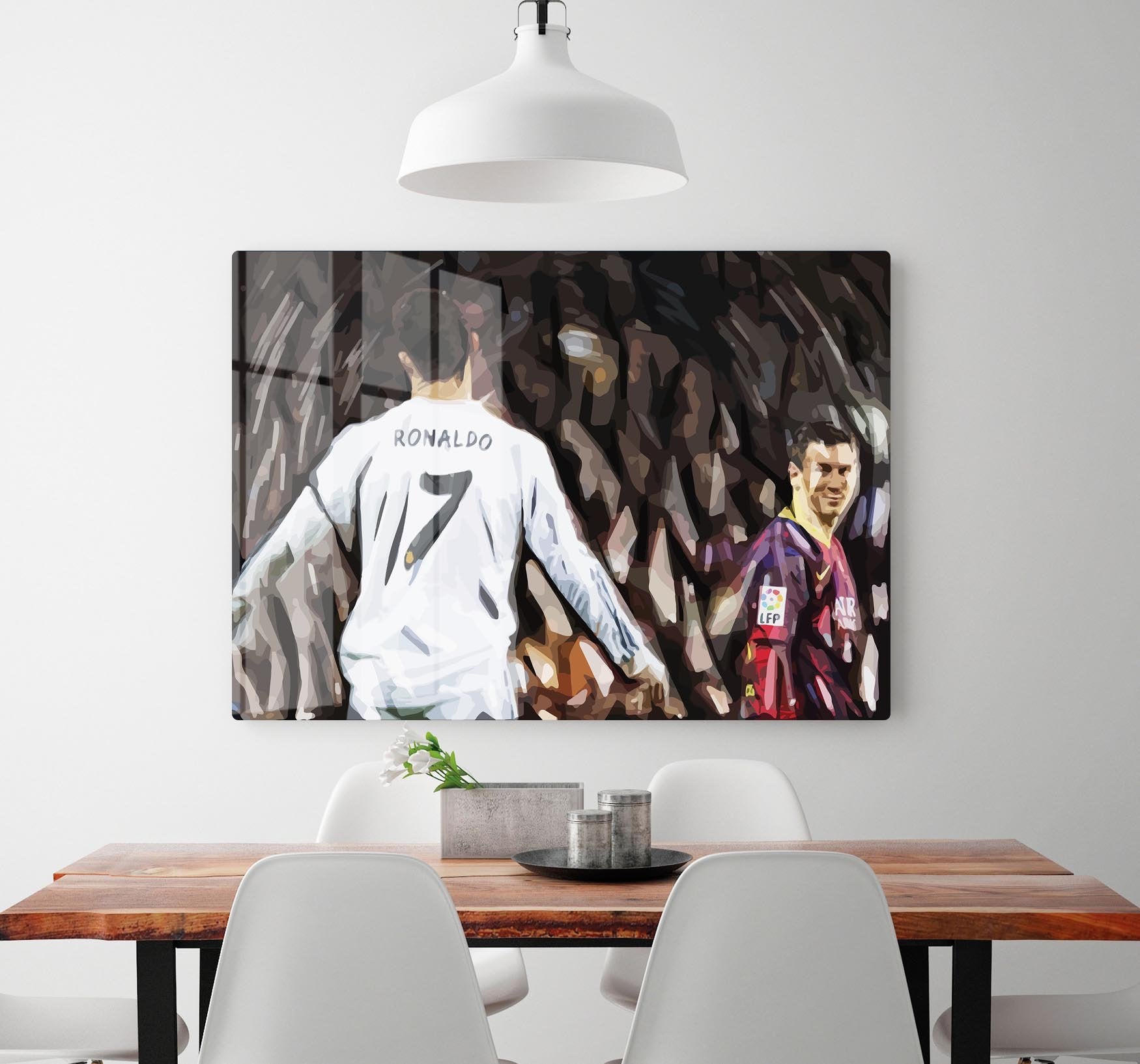 Ronaldo Vs Messi HD Metal Print