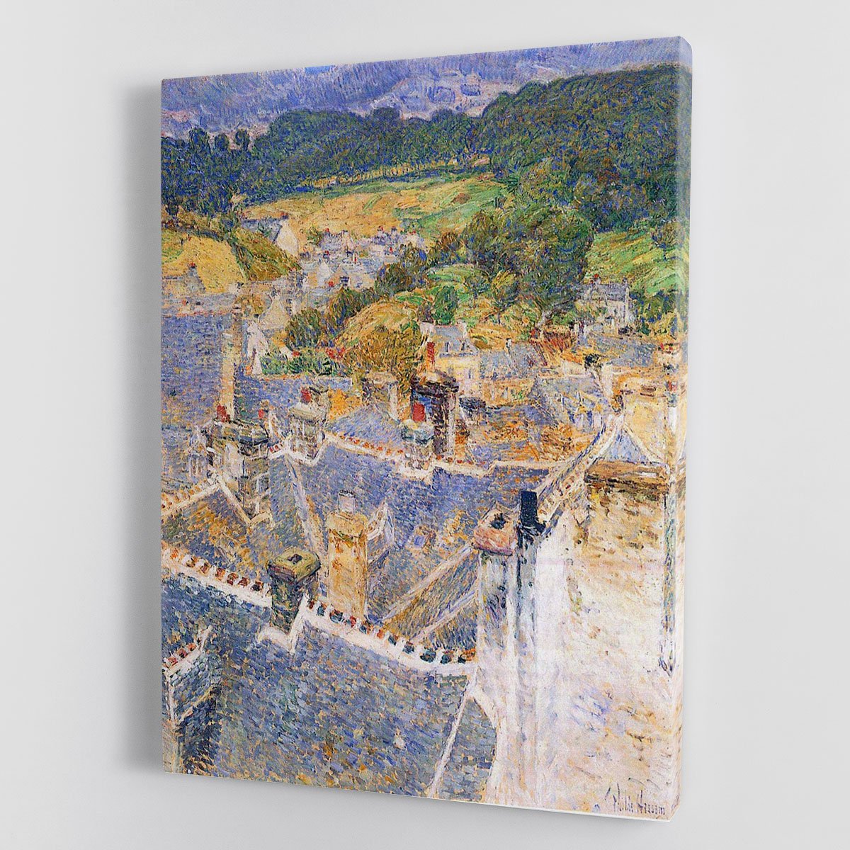 Roofs Pont-Aven by Hassam Canvas Print or Poster