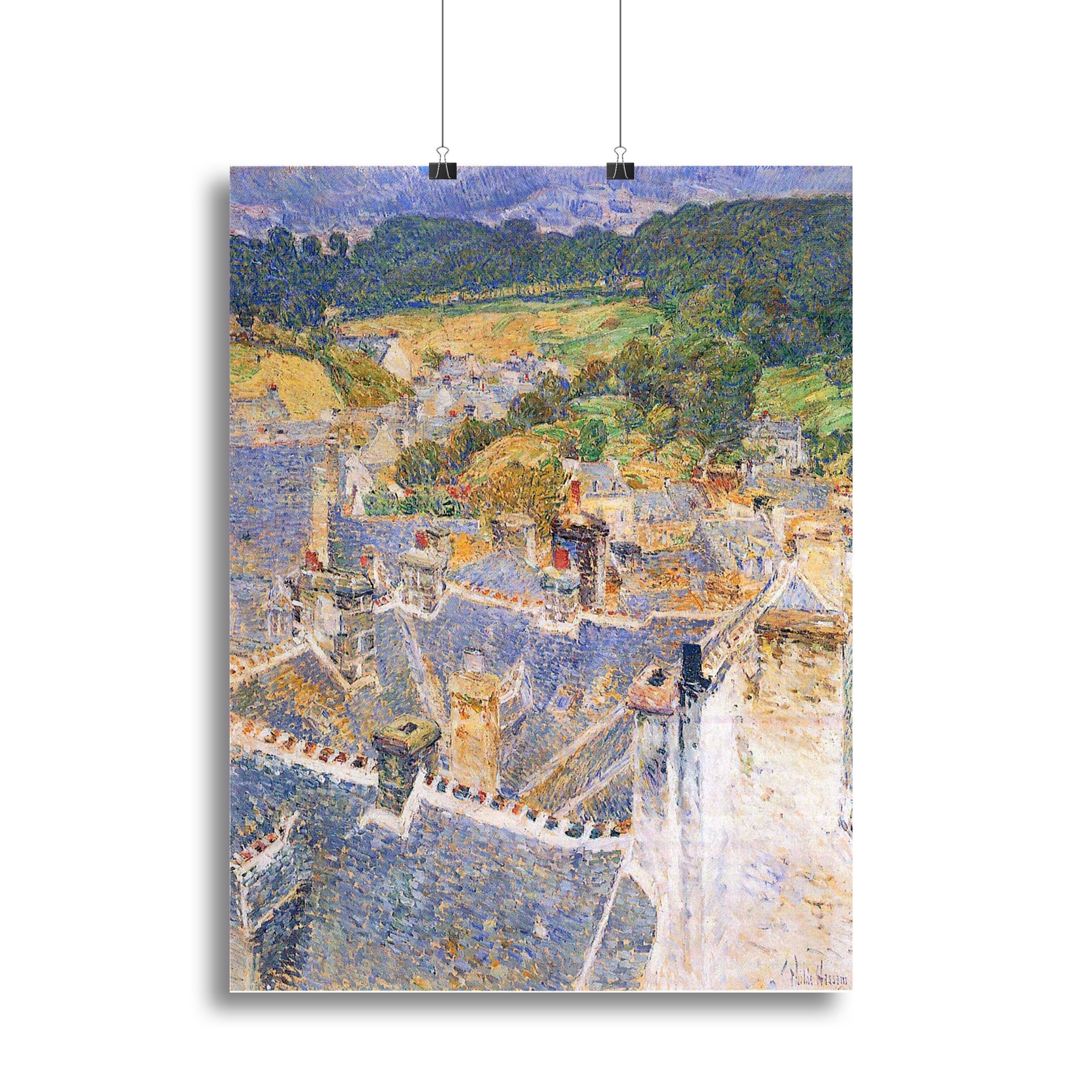 Roofs Pont-Aven by Hassam Canvas Print or Poster
