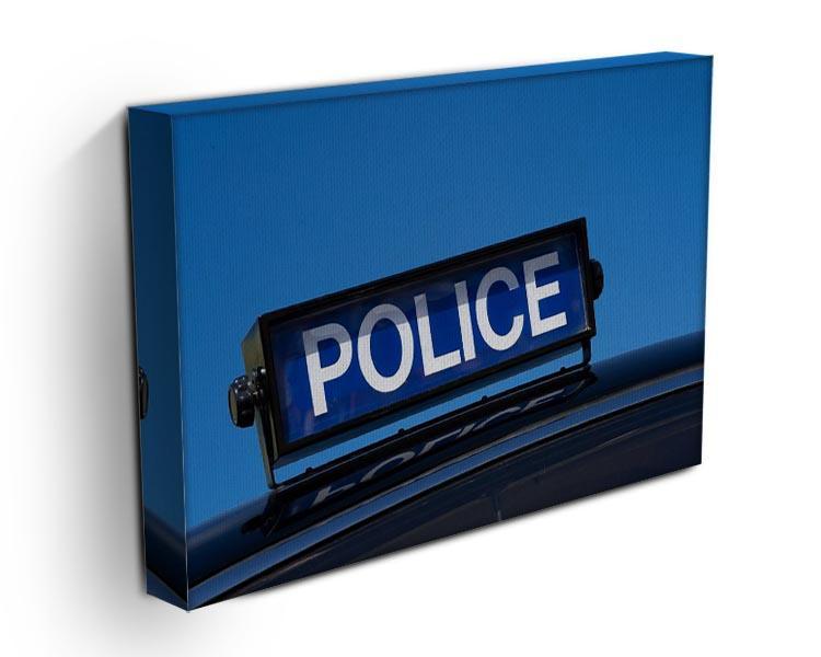 Rooftop sign on a vintage british police car Canvas Print or Poster - Canvas Art Rocks - 3