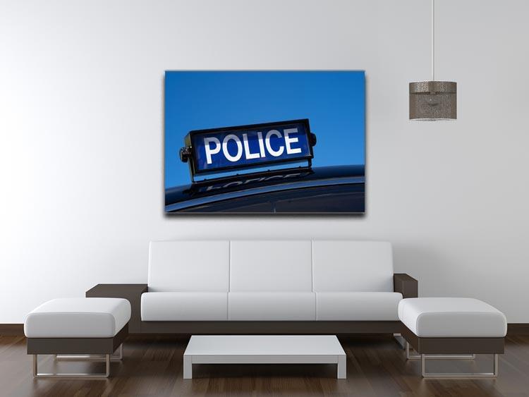 Rooftop sign on a vintage british police car Canvas Print or Poster - Canvas Art Rocks - 4