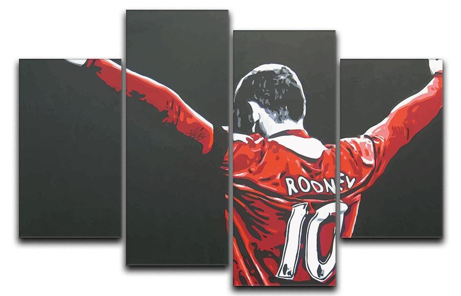 Wayne Rooney 4 Split Canvas Print - They'll Love Wall Art - 1