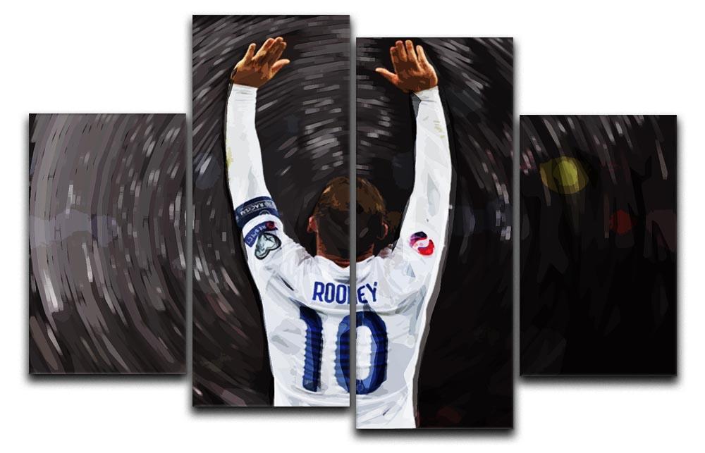Rooney England 4 Split Panel Canvas  - Canvas Art Rocks - 1