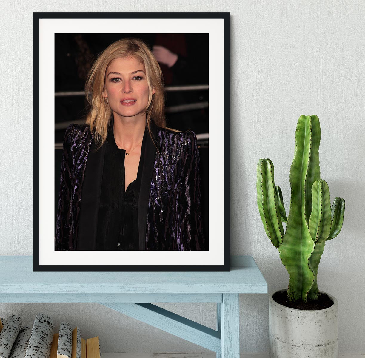 Rosamund Pike Framed Print - Canvas Art Rocks - 1