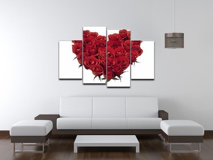 Rose 4 Split Panel Canvas - Canvas Art Rocks - 3