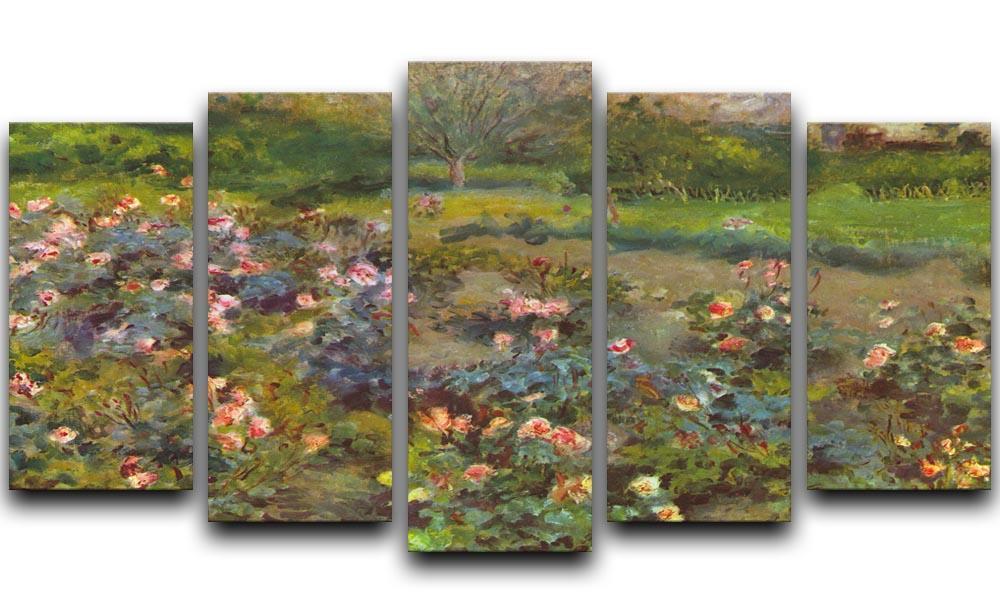 Rose Garden by Renoir 5 Split Panel Canvas  - Canvas Art Rocks - 1
