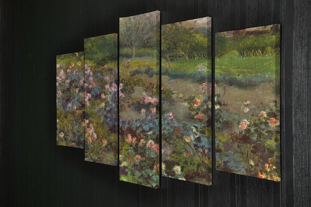 Rose Garden by Renoir 5 Split Panel Canvas - Canvas Art Rocks - 2