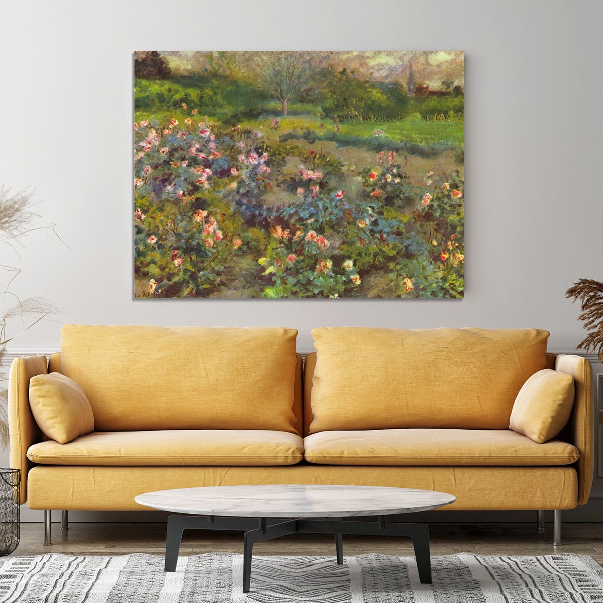 Rose Garden by Renoir Canvas Print or Poster