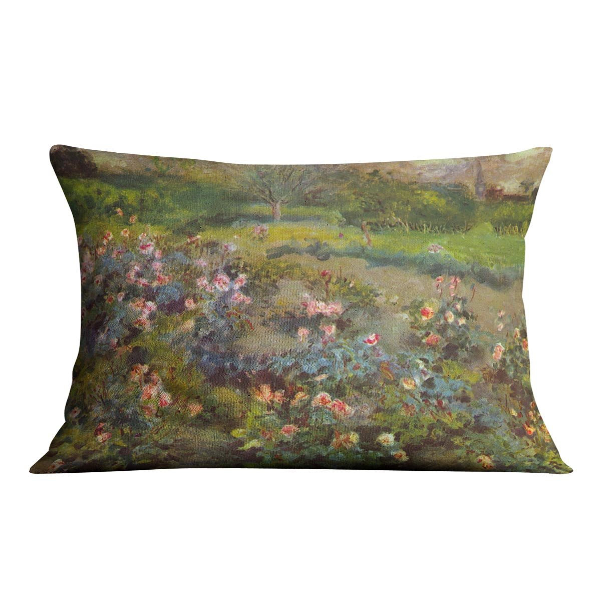 Rose Garden by Renoir Throw Pillow