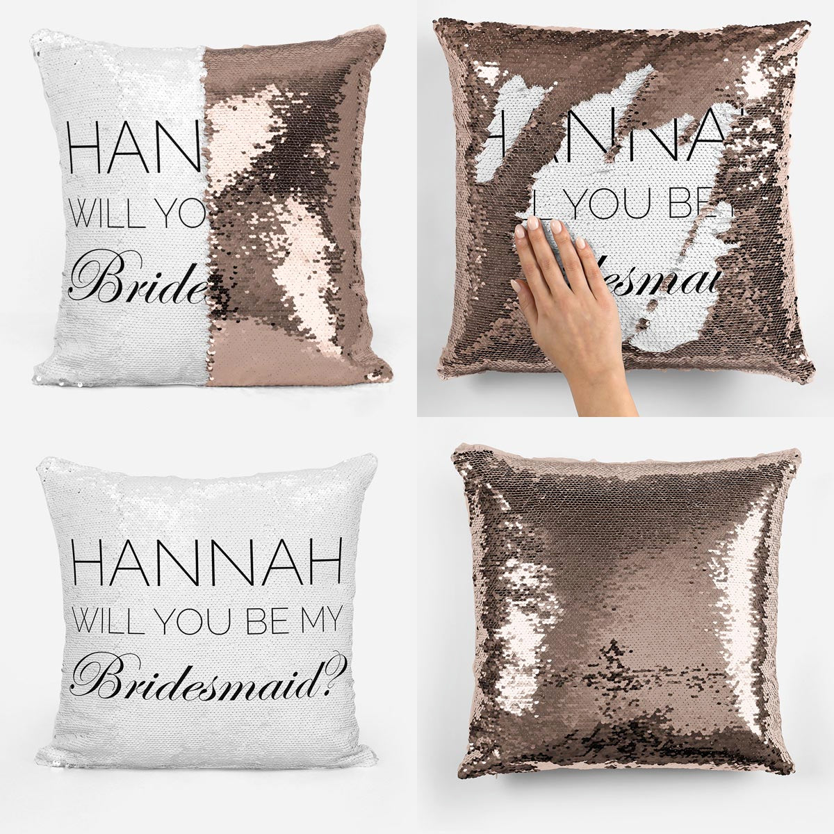 Personalised Will You Be My - Reveal Pillow Cushion