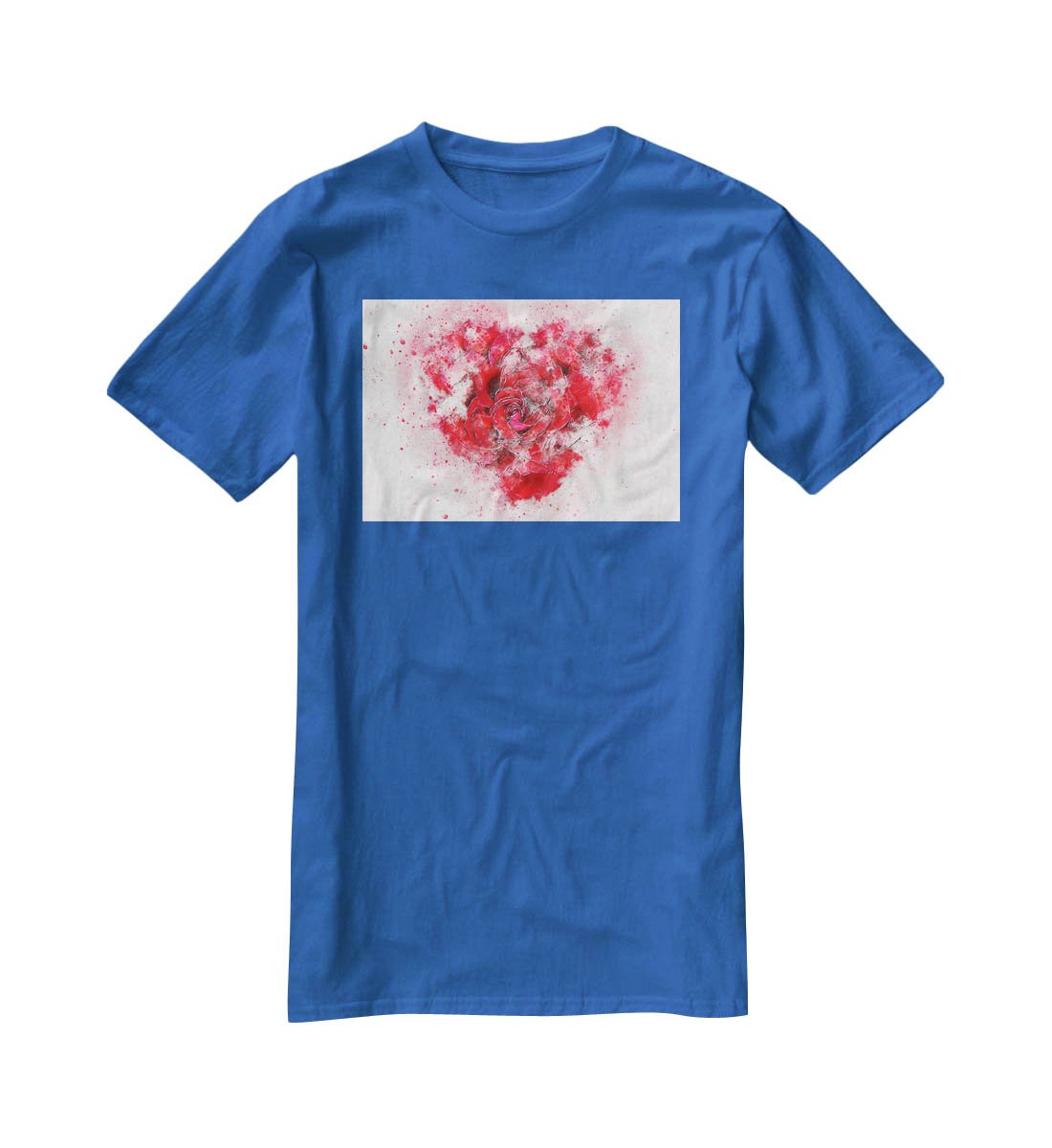Rose Heart Painting T-Shirt - Canvas Art Rocks - 2