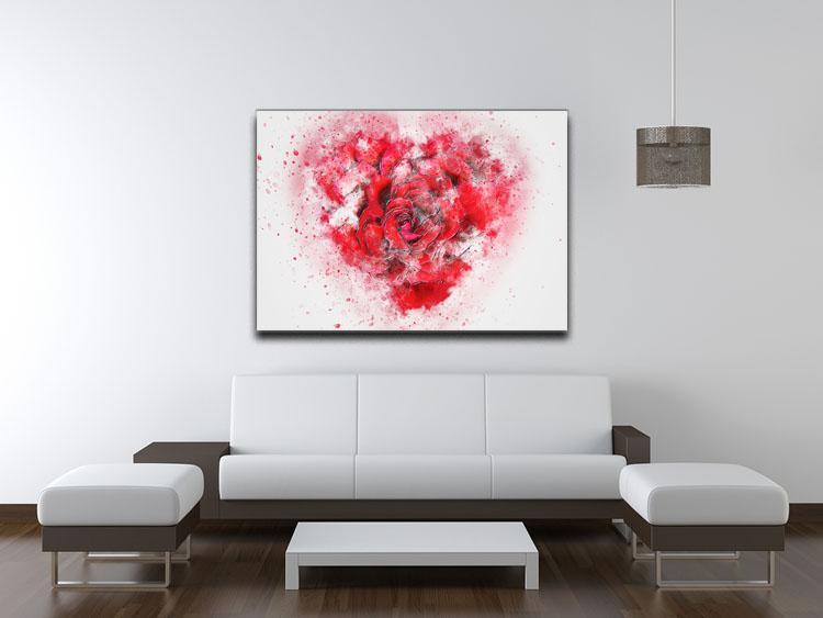 Rose Heart Painting Canvas Print or Poster - Canvas Art Rocks - 4
