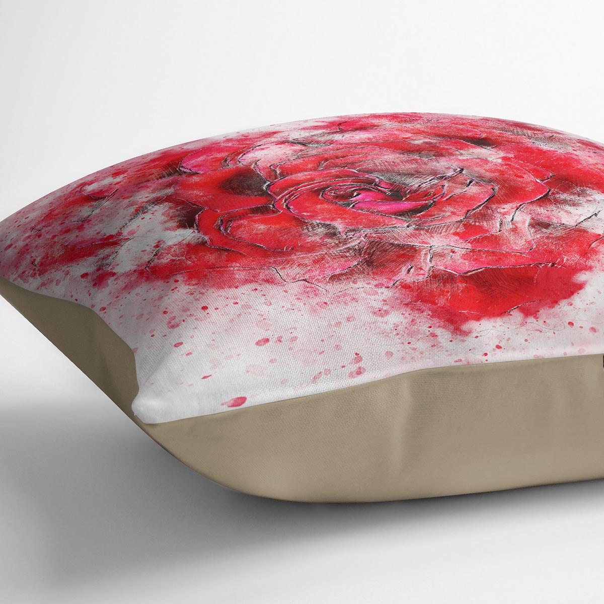 Rose Heart Painting Cushion