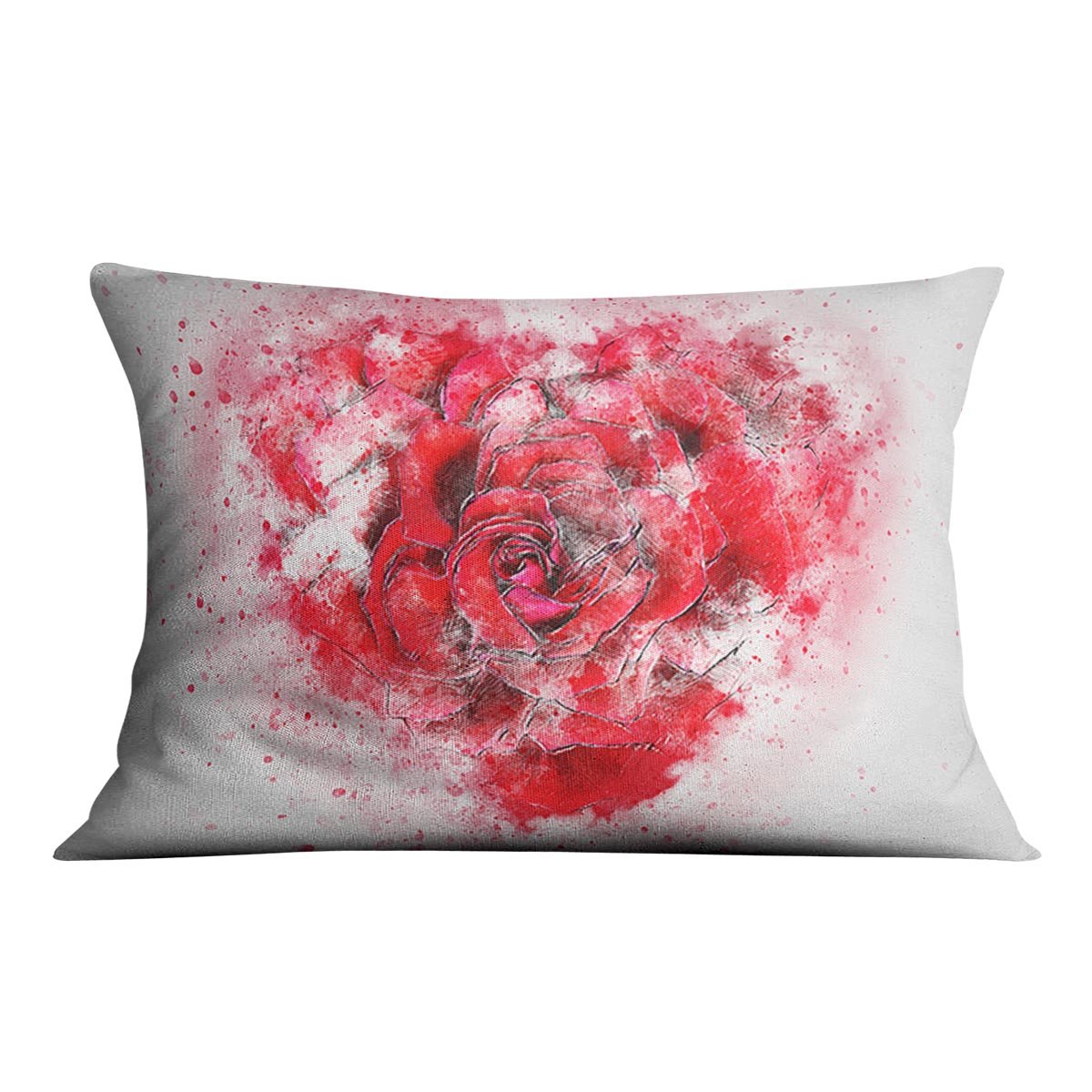Rose Heart Painting Cushion