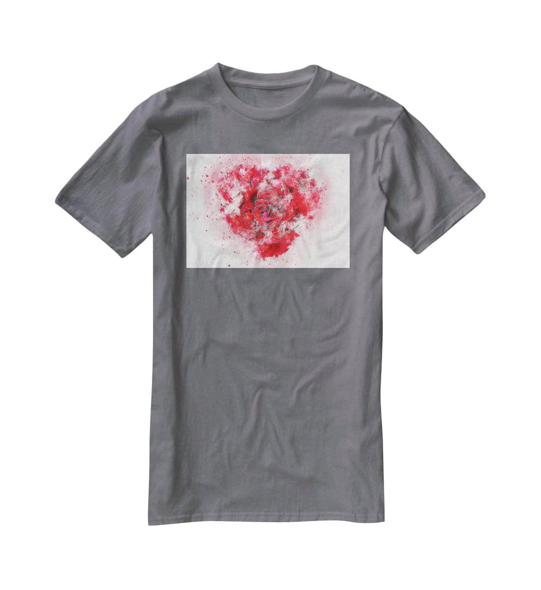 Rose Heart Painting T-Shirt - Canvas Art Rocks - 3