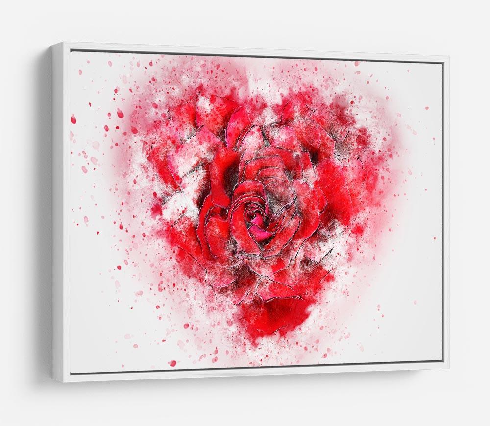 Rose Heart Painting HD Metal Print